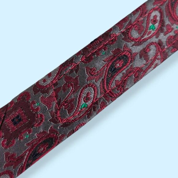 🍁Vintage Signor Angelo 100% Silk Paisley Tie - Picture 4 of 5